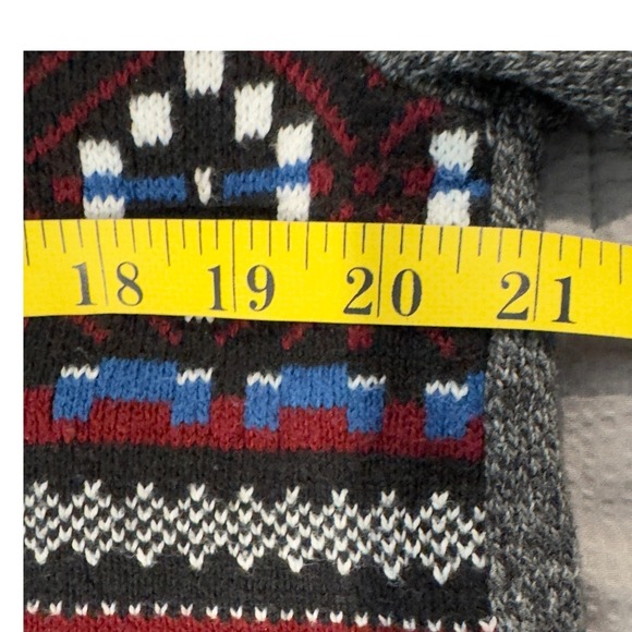 Hollister Argyle Crewneck Sweater Gray Knit Men's M, Y2K inspired Preppy Grandpa - Picture 7 of 10